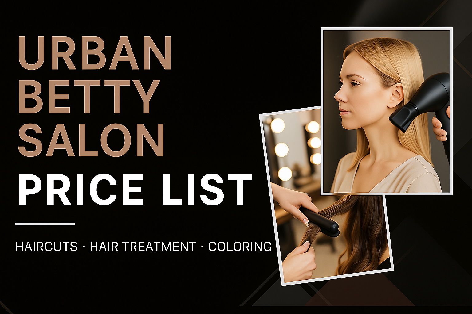 Urban Betty salon haircut prices
